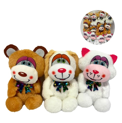 [DSB-593-1] Peluche mediano para ancheta perros, osos, gatos x12