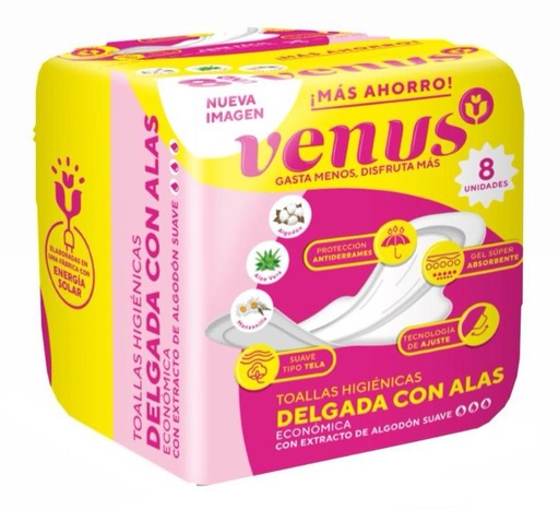 [TH0055N] Toalla venus delgada x8 