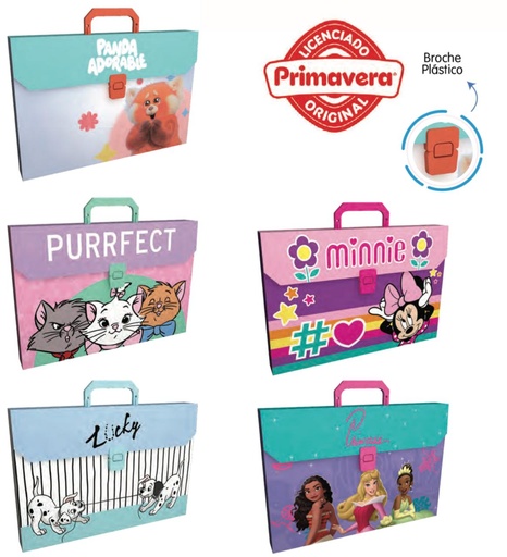[P3939] Carpeta primavera maletin Plastico disney niña