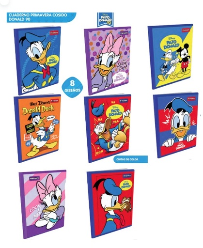 [P3785] Cuad cosido prim. 100 H cuadro donald