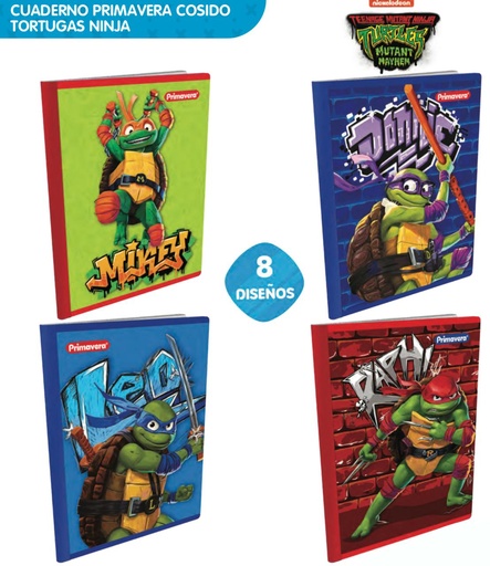 [P3826] Cuad cosido prim. 100 H cuadro tortugas ninja