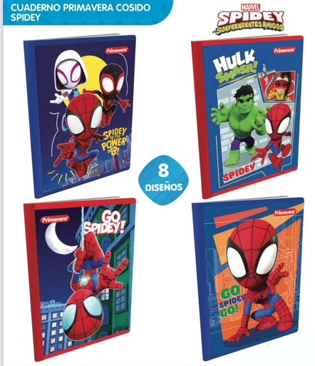 [P3077] Cuad cosido prim. 100 H cuadros spidey marvel
