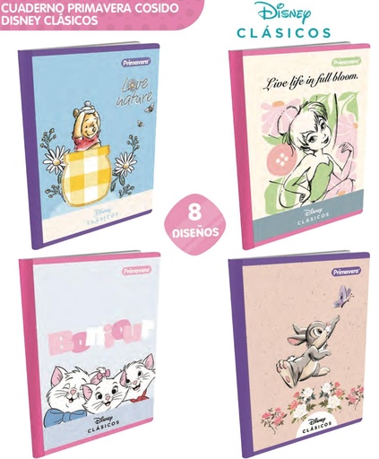[P1874] Cuad cosido prim. 100 H rayas clasicos disney