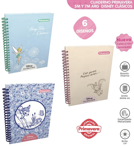 [P3854] Cuad prim. 5materias argollado pequeño clasicos dis