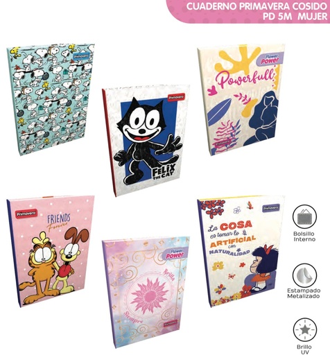 [P1501] Cuad prim. cosido 5 materias dama