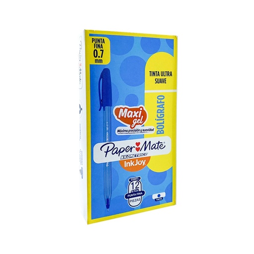 [1903861] Lapicero kilometrico 100 azul .7 tapa x12