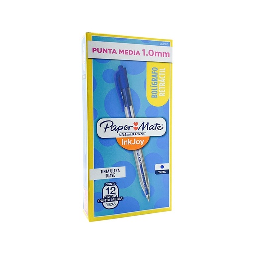 [LA3531] Lapicero kilometrico 100 azul 1.0 tapa x12 (UND $566)