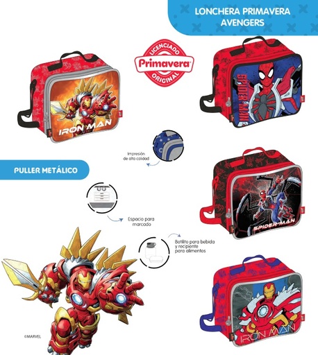 [623-003-1510] Lonchera prim. avengers orizontal