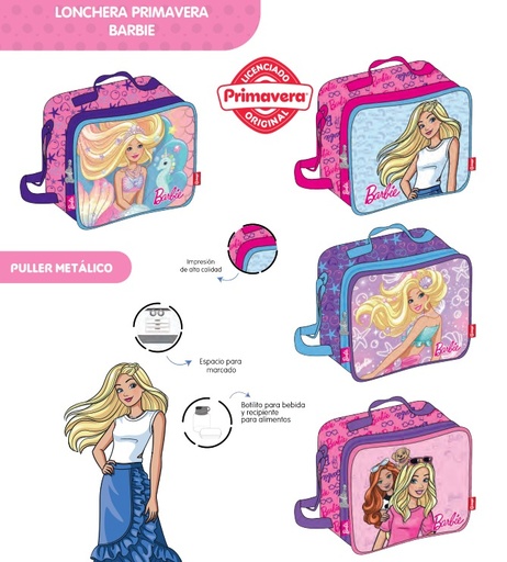 [625-028-1517] Lonchera prim. barbie horizontal