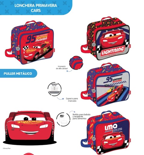 [623-018-1583] Lonchera prim. cars orizontal