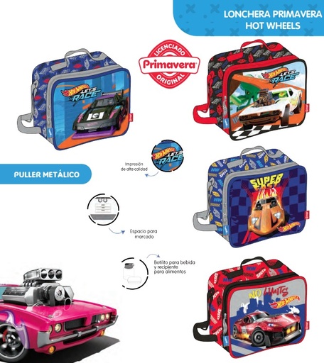 [623-028-1511] Lonchera prim. hotwheels orizontal