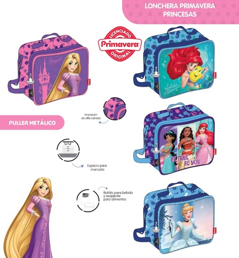 [625-018-1581] Lonchera prim. princesa horizontal