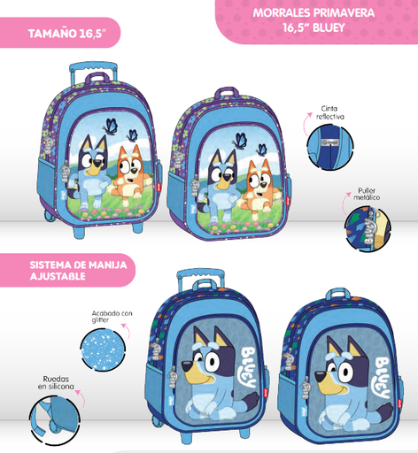 [624-105-2104] Morral prim. grande ruedas bluey