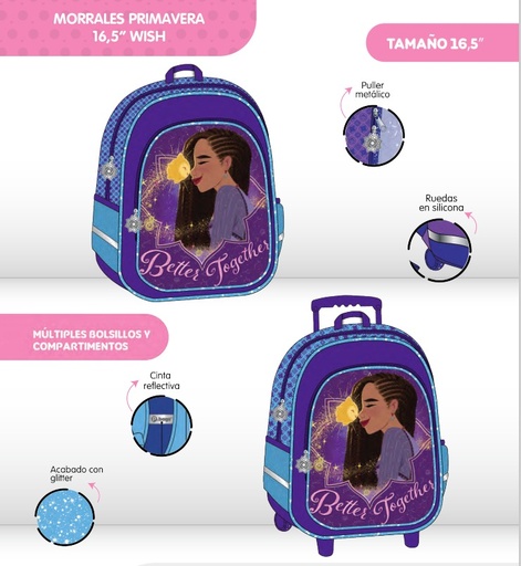 [624-018-2112] Morral prim. grande ruedas wish
