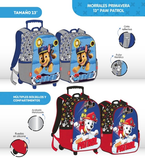 [621-029-1514] Morral prim. personaje pequeño paw patrol