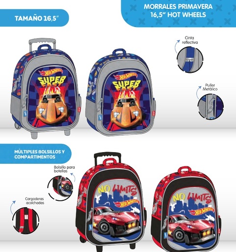 [620-028-1511] Morral prim. personajes grande hotwheels