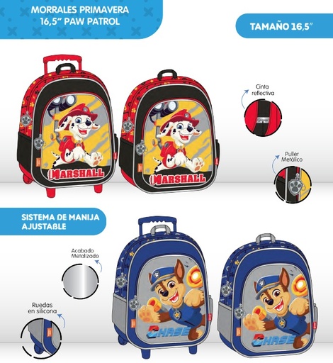[620-029-1514] Morral prim. personajes grande paw patrol
