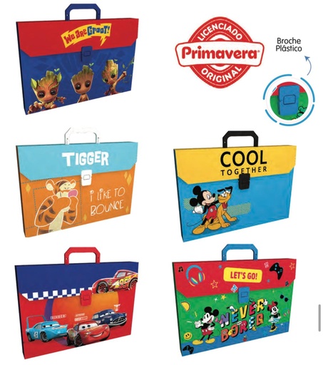 [P3940] Carpeta primavera maletin Plastico disney niño
